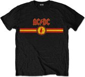 AC/DC Heren Tshirt -L- Logo & Stripe Zwart