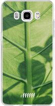Samsung Galaxy J5 (2016) Hoesje Transparant TPU Case - Leaves Macro #ffffff