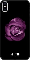 iPhone Xs Max Hoesje TPU Case - Purple Rose #ffffff