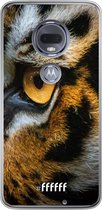 Motorola Moto G7 Hoesje Transparant TPU Case - Tiger #ffffff