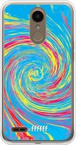 LG K10 (2018) Hoesje Transparant TPU Case - Swirl Tie Dye #ffffff