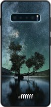 Samsung Galaxy S10 Plus Hoesje TPU Case - Space Tree #ffffff