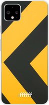 Google Pixel 4 XL Hoesje Transparant TPU Case - Safety Stripes #ffffff