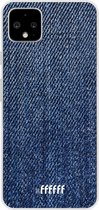 Google Pixel 4 XL Hoesje Transparant TPU Case - Denim #ffffff