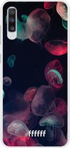 Samsung Galaxy A70 Hoesje Transparant TPU Case - Jellyfish Bloom #ffffff