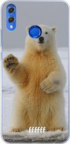 Honor 8X Hoesje Transparant TPU Case - Polar Bear #ffffff