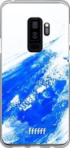 Samsung Galaxy S9 Plus Hoesje Transparant TPU Case - Blue Brush Stroke #ffffff