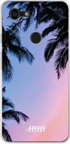 Google Pixel 3 XL Hoesje Transparant TPU Case - Sunset Palms #ffffff
