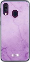 Samsung Galaxy A40 Hoesje Transparant TPU Case - Lilac Marble #ffffff