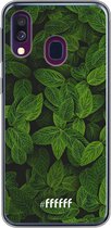 Samsung Galaxy A40 Hoesje Transparant TPU Case - Jungle Greens #ffffff