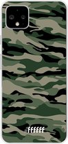 Google Pixel 4 XL Hoesje Transparant TPU Case - Woodland Camouflage #ffffff