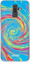 Samsung Galaxy J8 (2018) Hoesje Transparant TPU Case - Swirl Tie Dye #ffffff