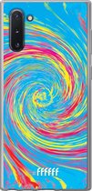 Samsung Galaxy Note 10 Hoesje Transparant TPU Case - Swirl Tie Dye #ffffff