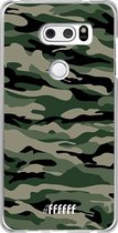LG V30 (2017) Hoesje Transparant TPU Case - Woodland Camouflage #ffffff