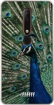 Nokia X6 (2018) Hoesje Transparant TPU Case - Peacock #ffffff