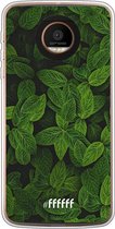 Motorola Moto Z Force Hoesje Transparant TPU Case - Jungle Greens #ffffff