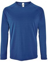 SOLS Heren Sportief T-Shirt met lange mouwen (Koningsblauw)