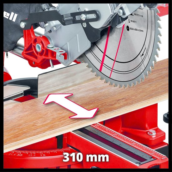 Einhell Elektrische Radiaal Afkort-/Verstekzaag TC-SM 2531/2 U - 1900 W - Ø254 mm - Met laser - Incl. onderstel - Incl. 48 tands zaagblad