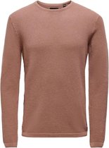 Only & Sons Trui Onspanter Life 12 Struc Crew Knit Noos 22016980 Burlwood Mannen Maat - XL