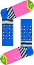 Happy Socks Stripes and Dots Sock Blauw | Maat 36-40