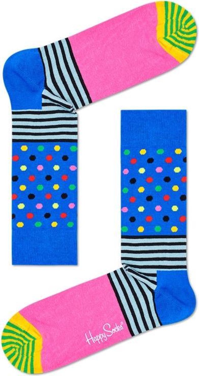 Happy Socks Stripes and Dots Sock Blauw | Maat 36-40