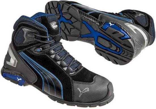 PUMA Rio Black Mid 632250-43 Chaussures montantes de sécurité S3 Pointure (EU): 43 noir, bleu 1 pc(s)