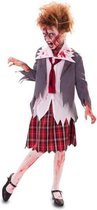 Witbaard Verkleedjurk Zombieschoolmeisje Polyester Grijs Mt 122-140