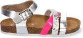 Braqeez Saar Spain Meisjes Sandalen - Zilver/Print - Leer - Gesp