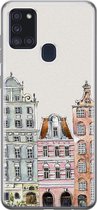 Leuke Telefoonhoesjes - Hoesje geschikt voor Samsung Galaxy A21s - Grachtenpandjes - Soft case - TPU - Print / Illustratie - Multi