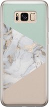 Leuke Telefoonhoesjes - Hoesje geschikt voor Samsung Galaxy S8 - Marmer pastel mix - Soft case - TPU - Marmer - Multi