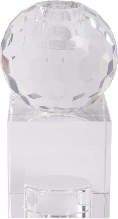 Present Time Kandelaar Crystal Art - Vierkant Helder - Medium - 5,9x5,9x11,3cm - Scandinavisch