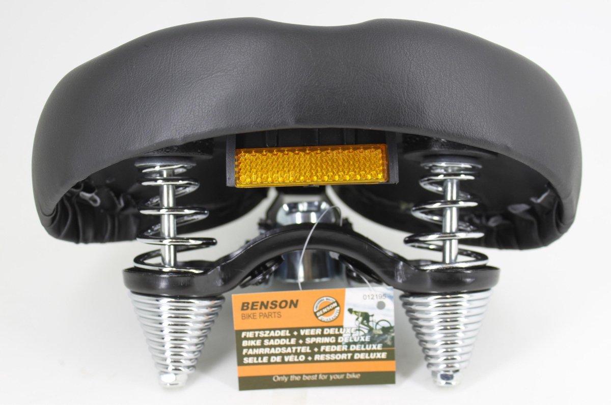 Benson Fietszadel classic retro deluxe 26x25 cm. - Zwart | bol.com