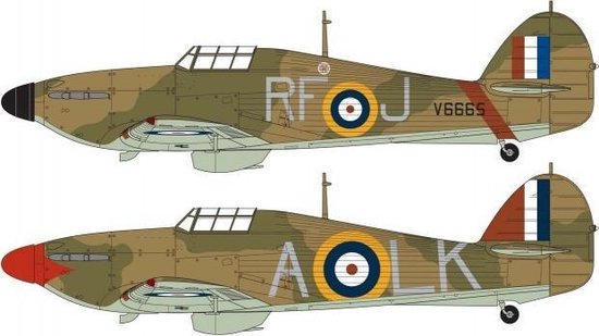 Airfix Model Set - A05127A Hawker Hurricane Mk.I Model Kit - Plastic Model Aircraft Sets for Adults and Children from 8 Years, Set Including Sprues and Stickers - Scale Model 1:48