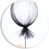 Dibond Wandcirkel - Ballon met Mesh Stof - 60x60cm Foto op Aluminium Wandcirkel (met ophangsysteem)