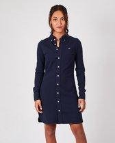 Piqué Shirtdress in Blue