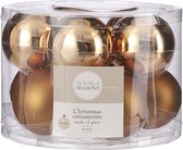 House Of Seasons Kerstballen 6 Cm Glas Goud 10 Stuks