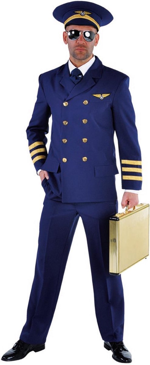 Magic Design Pilotenpak Heren Polyester Blauw Maat S