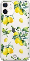 iPhone 12 mini transparant hoesje - Lemons | Apple iPhone 12 Mini case | TPU backcover transparant