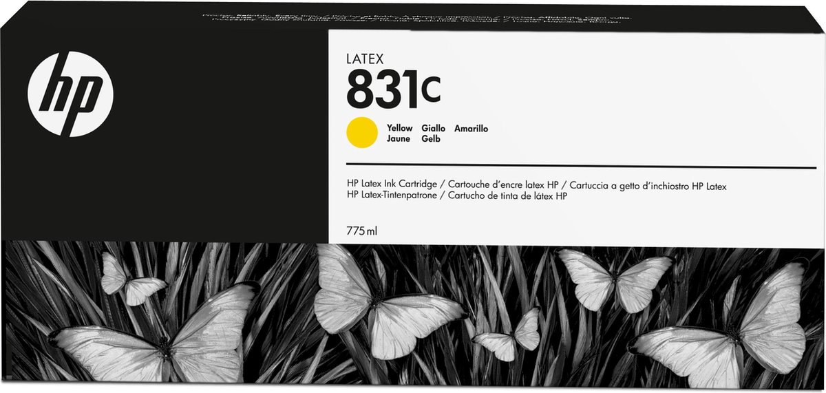 HP 831C 775ml Yellow geel Latex Ink Cartridge inkt