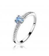 ZINZI zilveren ring blauw ZIR1081B