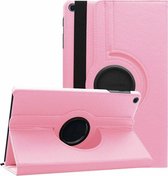 P.C.K. Hoesje/Boekhoesje/Bookcover/Bookcase/Book draaibaar lichtroze geschikt voor Samsung Galaxy Tab A7 2020 10.4 Inch (T500/T505) MET PEN EN GLASFOLIE