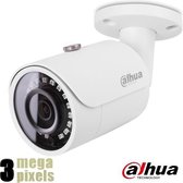 Dahua Beveiligingscamera - IP Camera - 3 Megapixel - 20m Nachtzicht - 3.6mm Lens - PoE - CMOS - Geschikt Voor Binnen & Buiten
