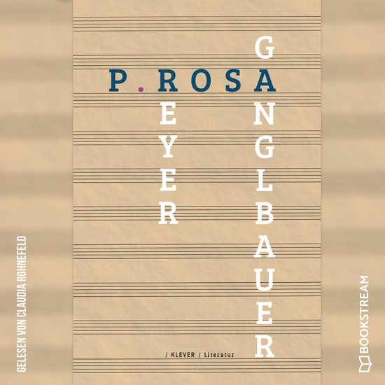 Boekomslag met muziekbalken. Titel: 'P.ROSA' in blauwe letters. Titel 'Gangler' in verticale letters.