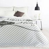 Luxe bed_deken_Brulo_Polyester_sprei_200x220 cm_Gewicht-75+75+120 GSM__zilver wit