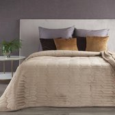 Luxe bed_deken_Brulo_Polyester_sprei_170x210 cm_Gewicht-260+120+65 GSM__beige