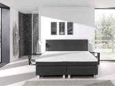 Complete boxspring- 140x210 cm - bed - Antraciet - Dreamhouse Eddy - 1 groot matras