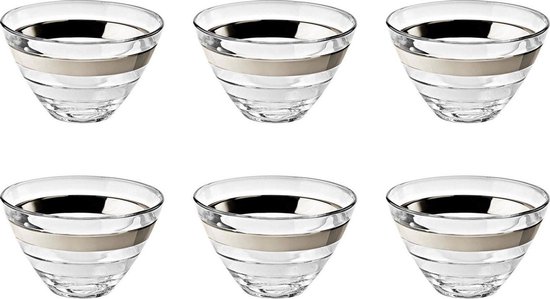 Vidivi Baguette Bol Conique - Platinum - 61 cl - 14 cm - 6 pièces