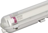 HOFTRONIC - Dubbel LED TL armatuur met lamp - 120cm - 36 Watt 6300 Lumen (175lm/W) - 6000K IP65 waterdicht voor binnen en buiten - T8 G13 fitting - Flikkervrij - Koppelbaar