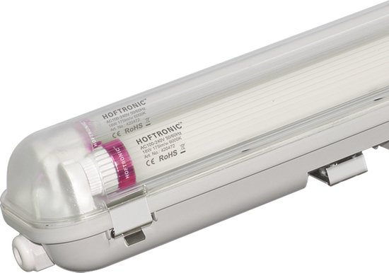 Luminaire LED T8 IP65 120 cm 6000K 18W 6300lm 175lm / W avec tubes LED sans scintillement connectables