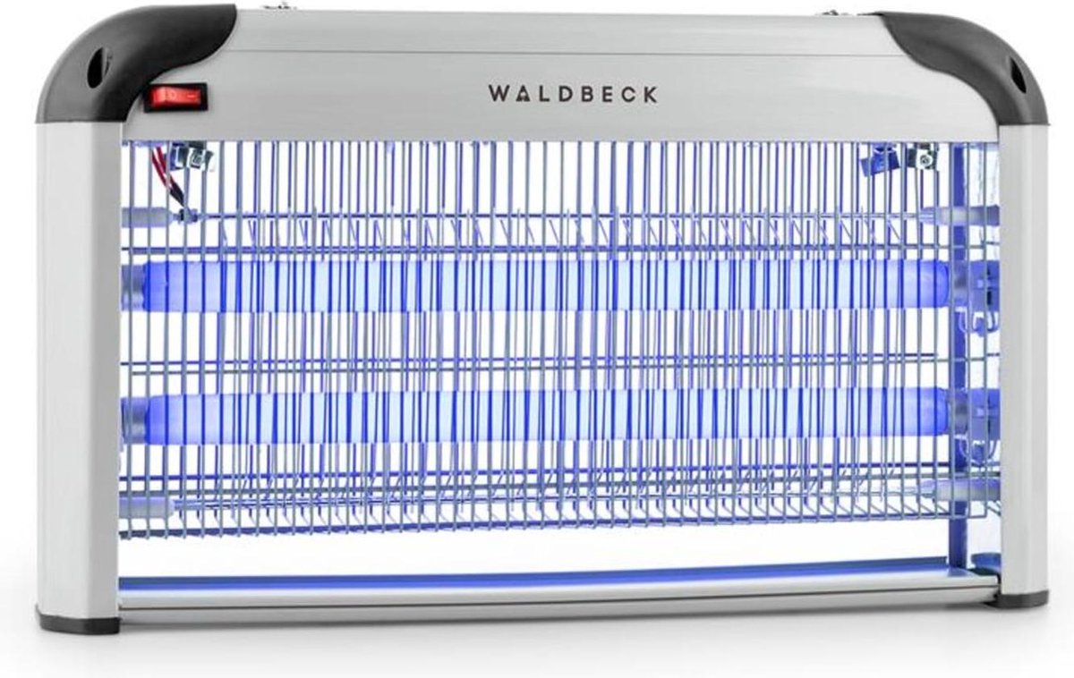 Waldbeck Mosquito Ex 5000 insectenverdelger - UV-insectenval, muggenwerend, zonder giftige chemicaliën, geur- en geruisloos, 38 watt, 150 m² effect, incl. Ophangsysteem, zwart